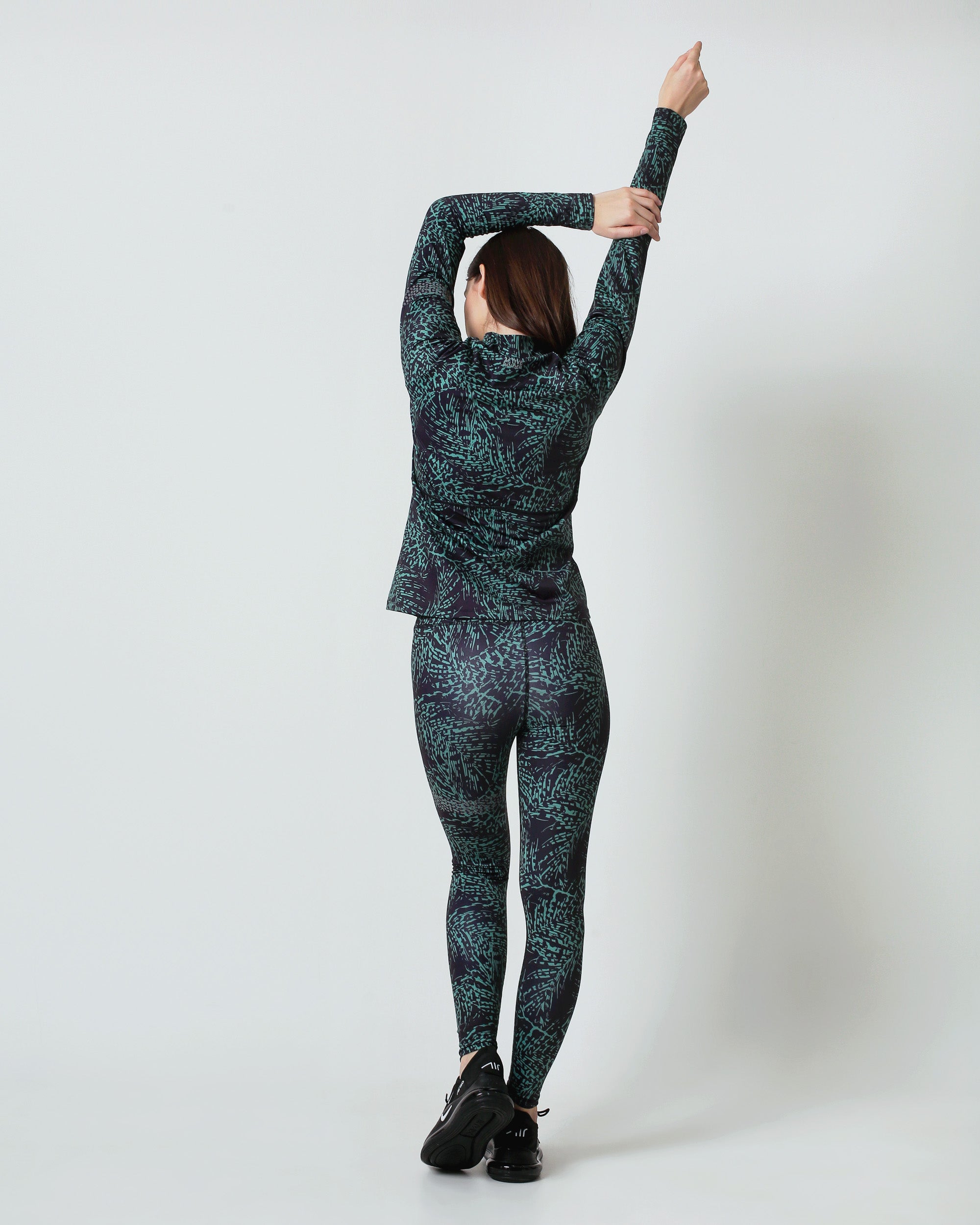 Julia zip Leo top - Army Groen/Zwart