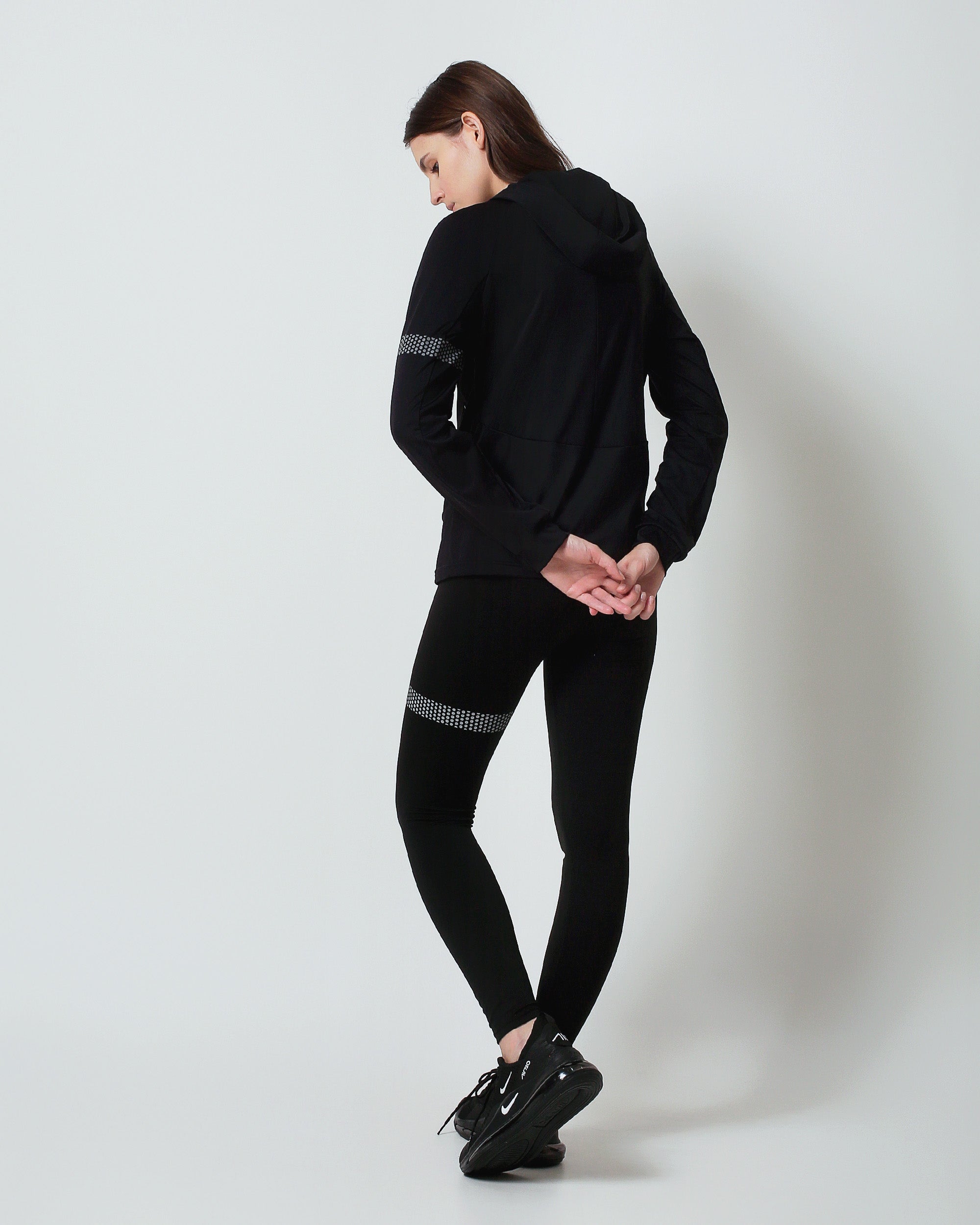 Power Hoodie Zip Jacke - Schwarz