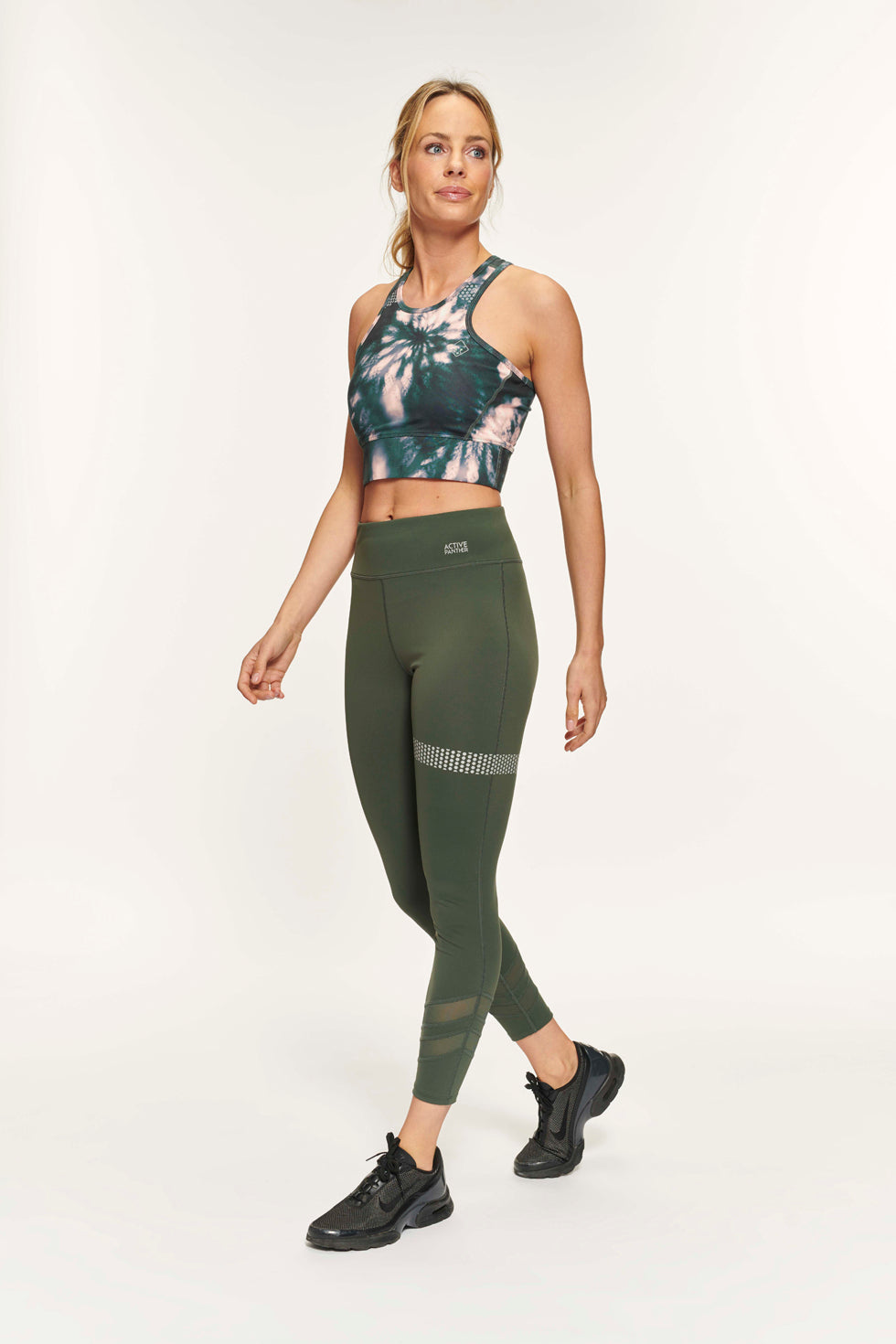 Mandy UNI Mesh-Leggings - Armeegrün