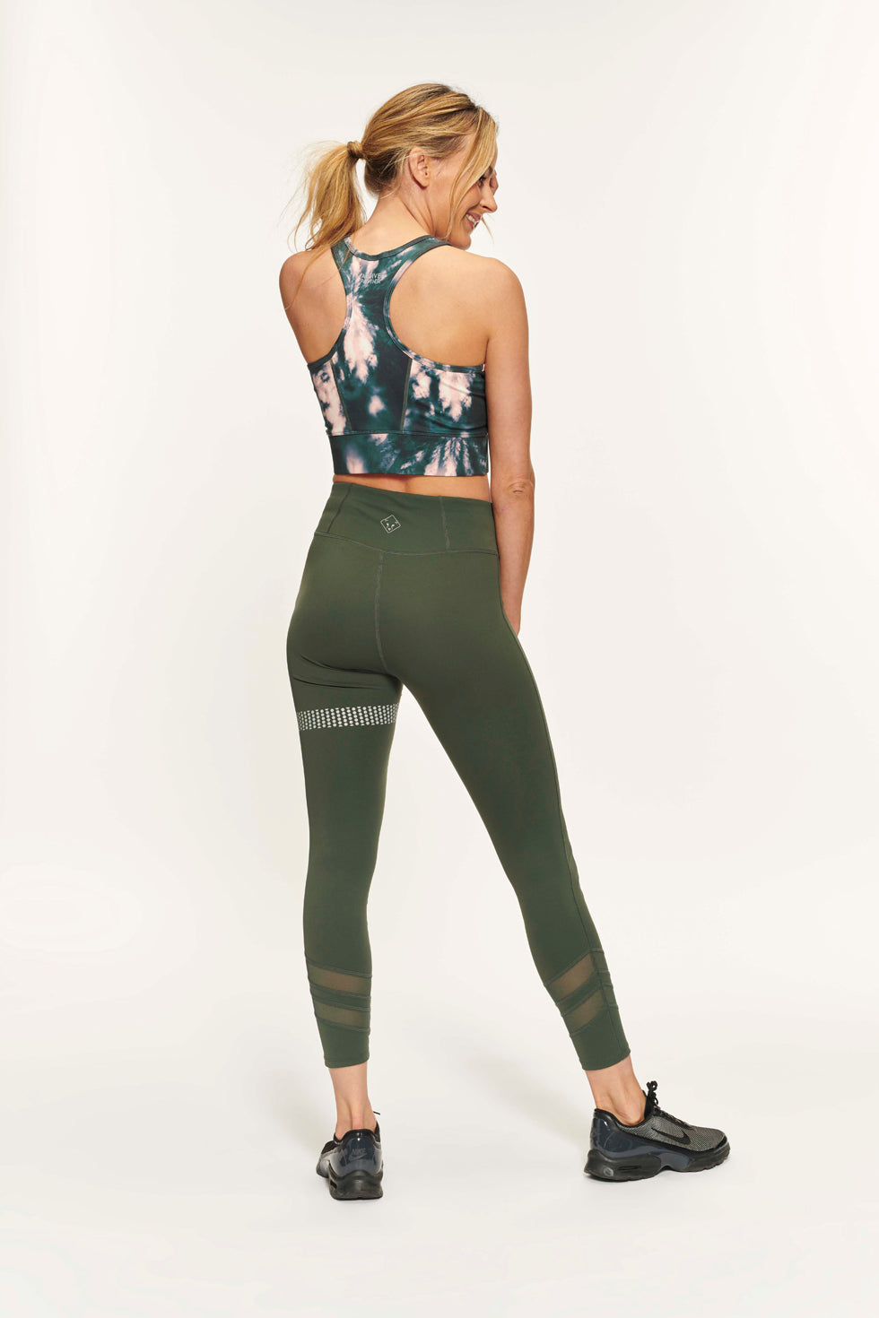 Mandy UNI Mesh-Leggings - Armeegrün
