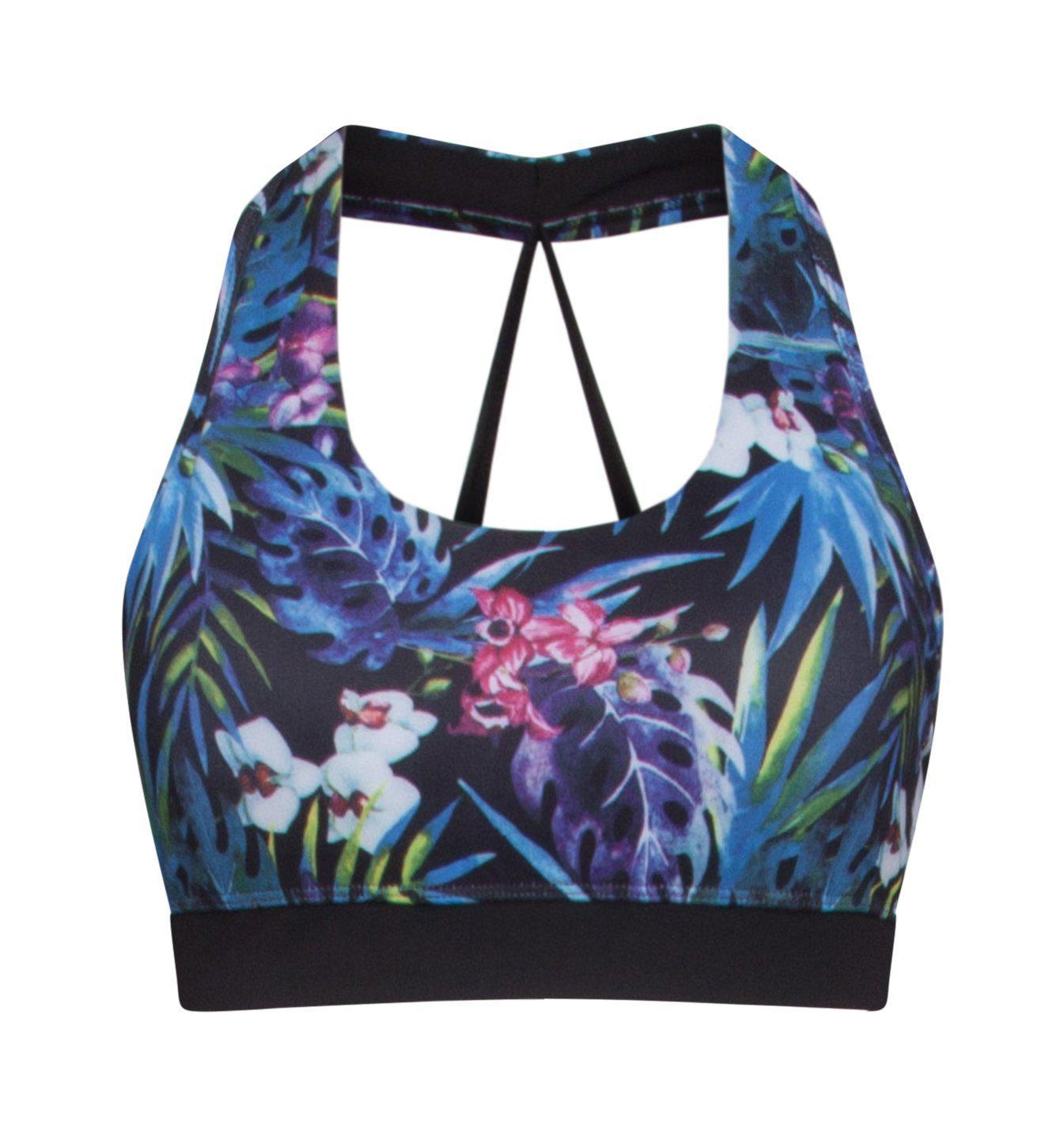 Denise Sports Bra Top - Black & Blue