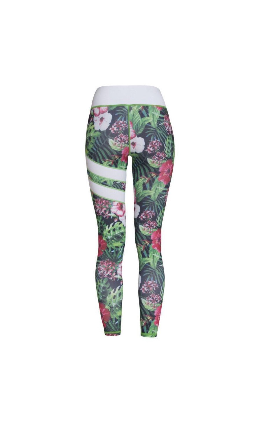 Fleur Sport Leggings - White & Green