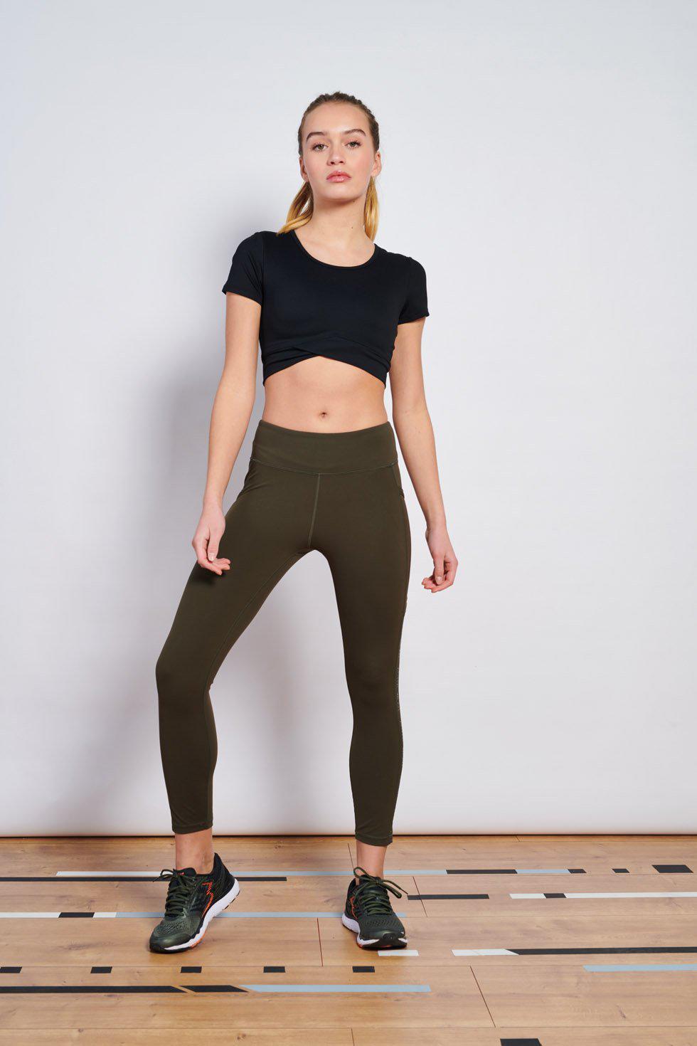 Nathalie Sport Leggings - Olive Green