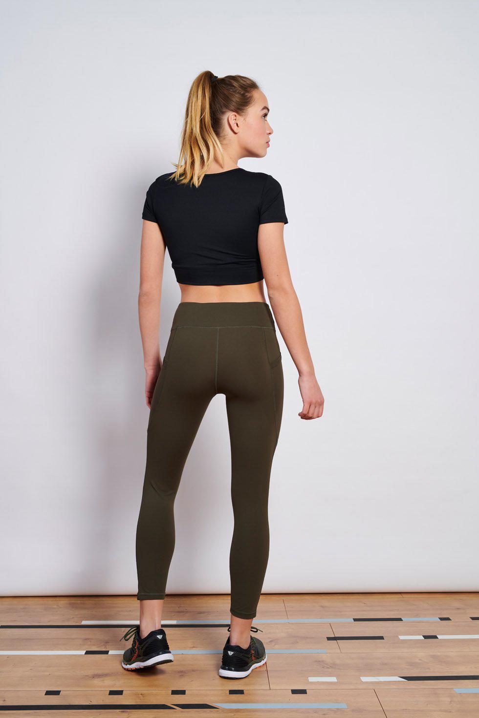 Nathalie Sport Leggings - Olive Green