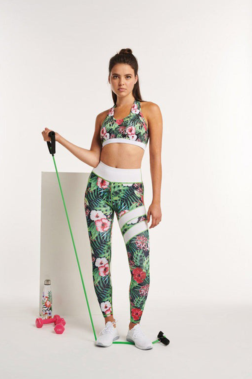 Fleur Sport Legging - Wit & Groen