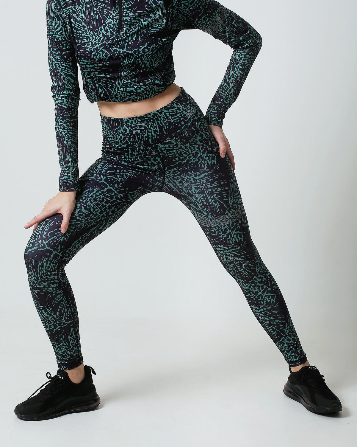 Active Panther - Green Leopard - Lola Leaves high waist Legging