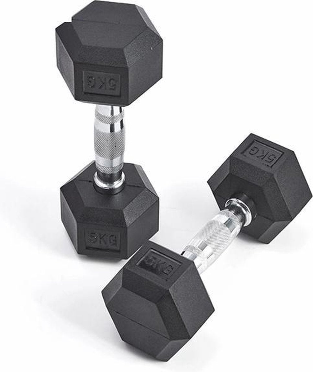 Active Panther Hexa Dumbbell set - Professionele gewichten - Halterset - gewichten - 2 x 5 kg - 10 kg Totaal