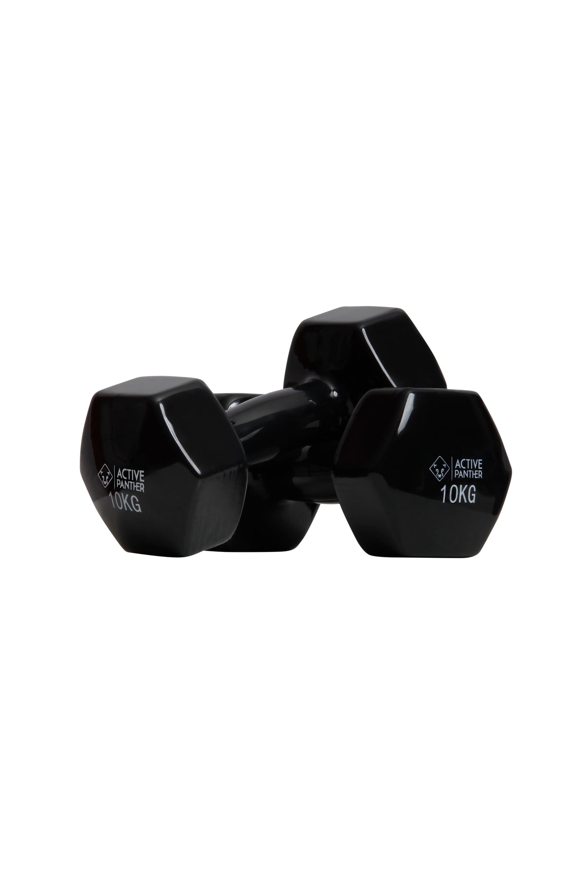 Active Panther Dumbbell set 1-10 kg - 92 kg totaal - Vinyl - Zwart