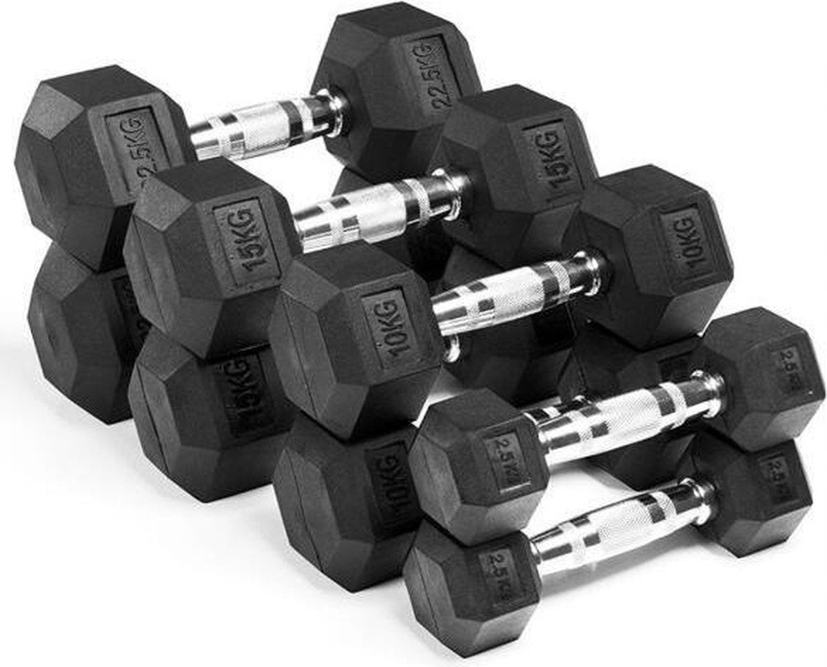 Afname vrachtauto Ontdooien, ontdooien, vorst ontdooien Active Panther Hexa Dumbbell set - Professionele gewichten - Halterset