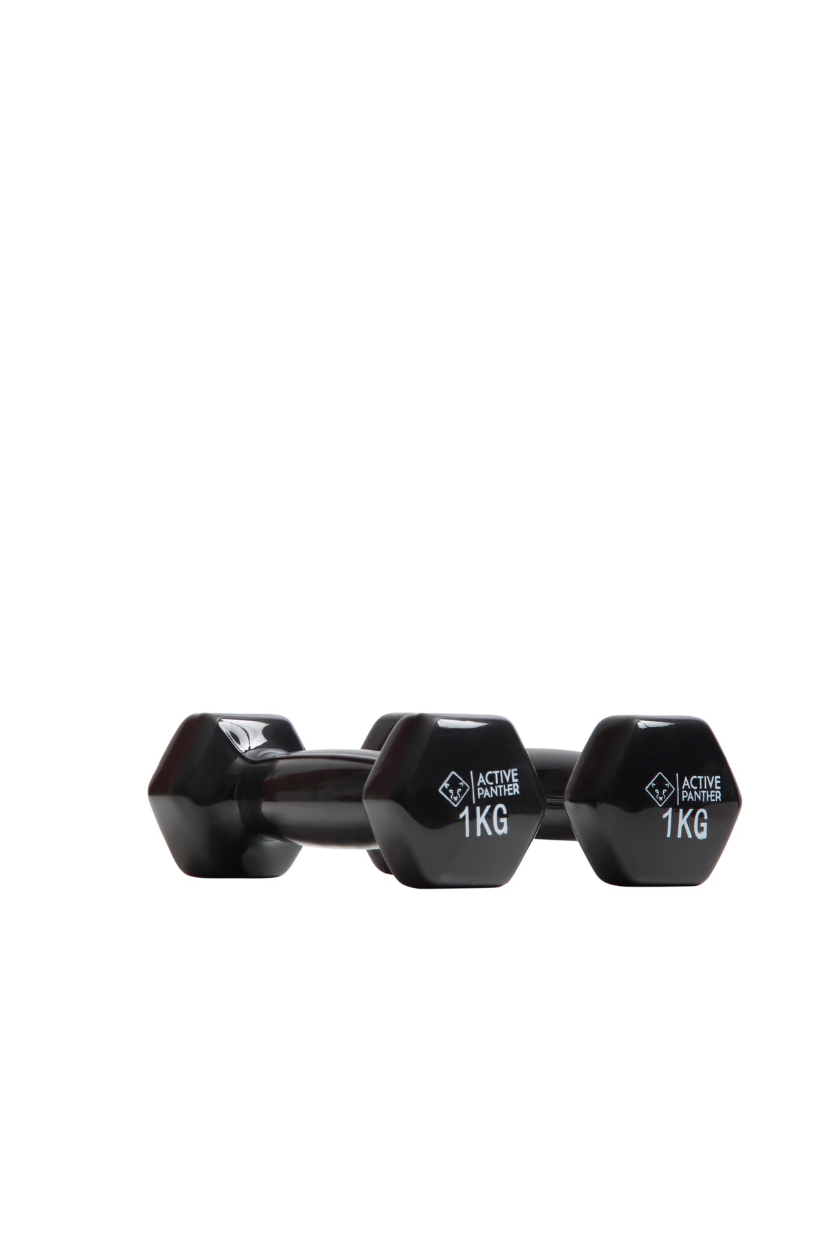 Active Panther Dumbbell set 1-5 kg - 30 kg totaal - Vinyl - Zwart