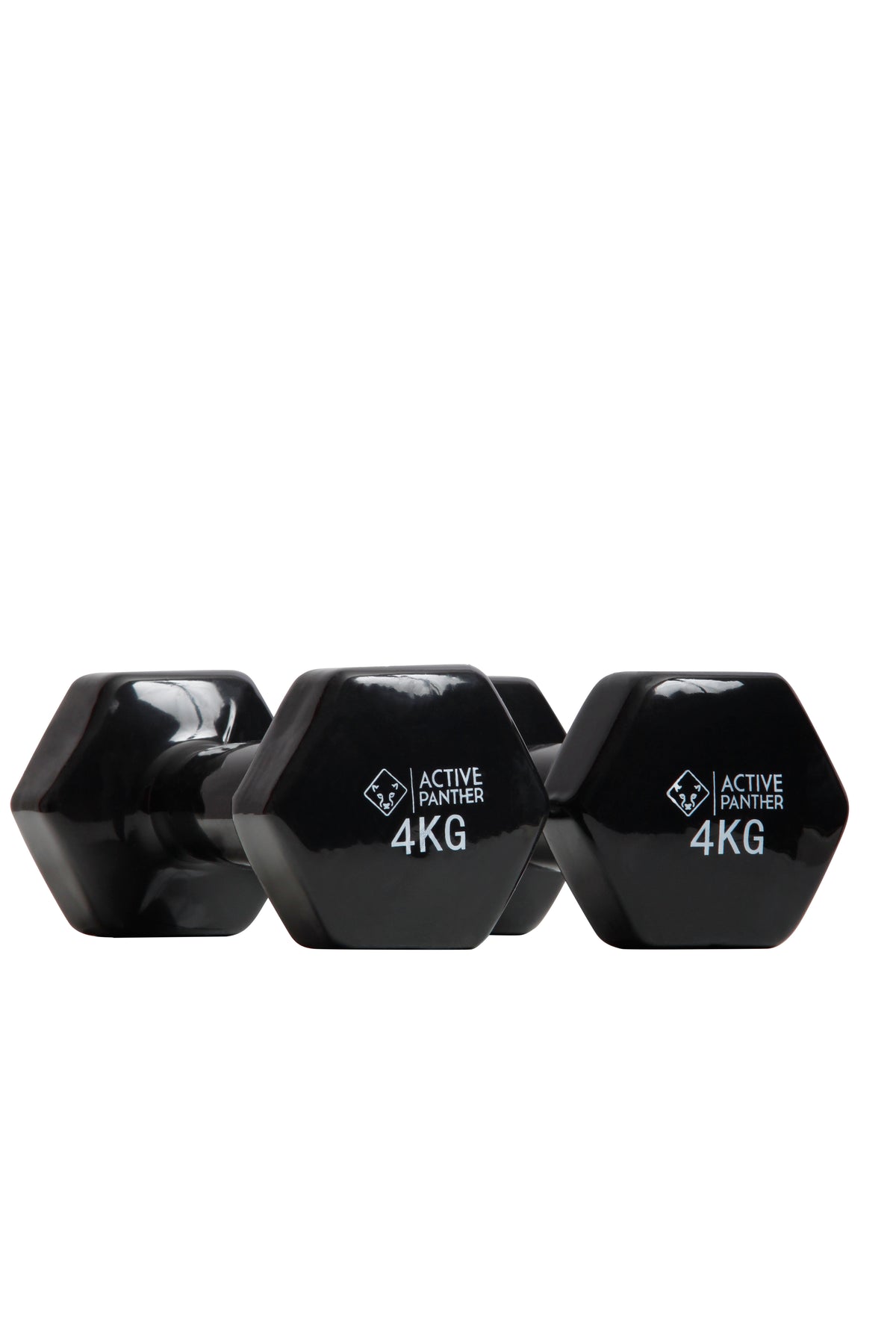 Active Panther Dumbbell set 1-5 kg - 30 kg totaal - Vinyl - Zwart