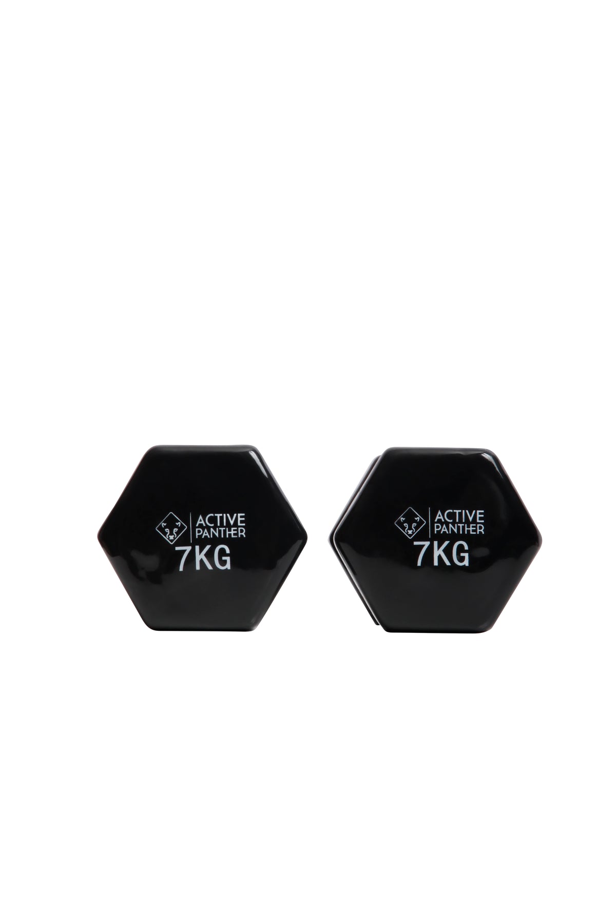 Active Panther Dumbbell set 2 x 7 kg - 14 kg totaal - Vinyl - Zwart