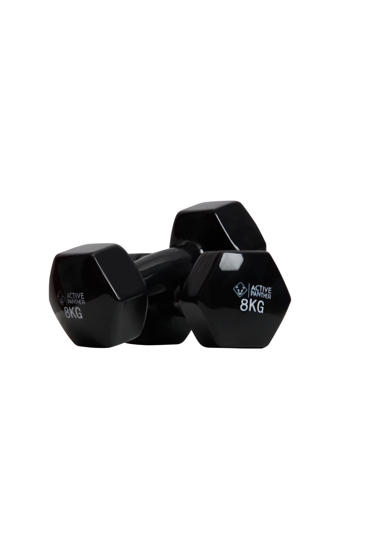 Active Panther Dumbbell set 1-10 kg - 92 kg totaal - Vinyl - Zwart