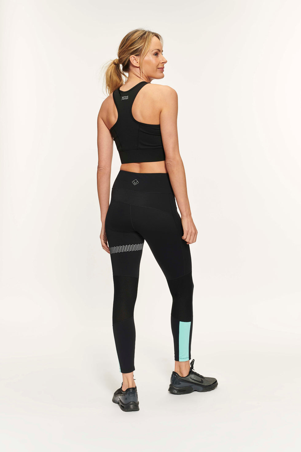 Active Panther - Zwart/Licht Blauw - Birgit stripe Legging