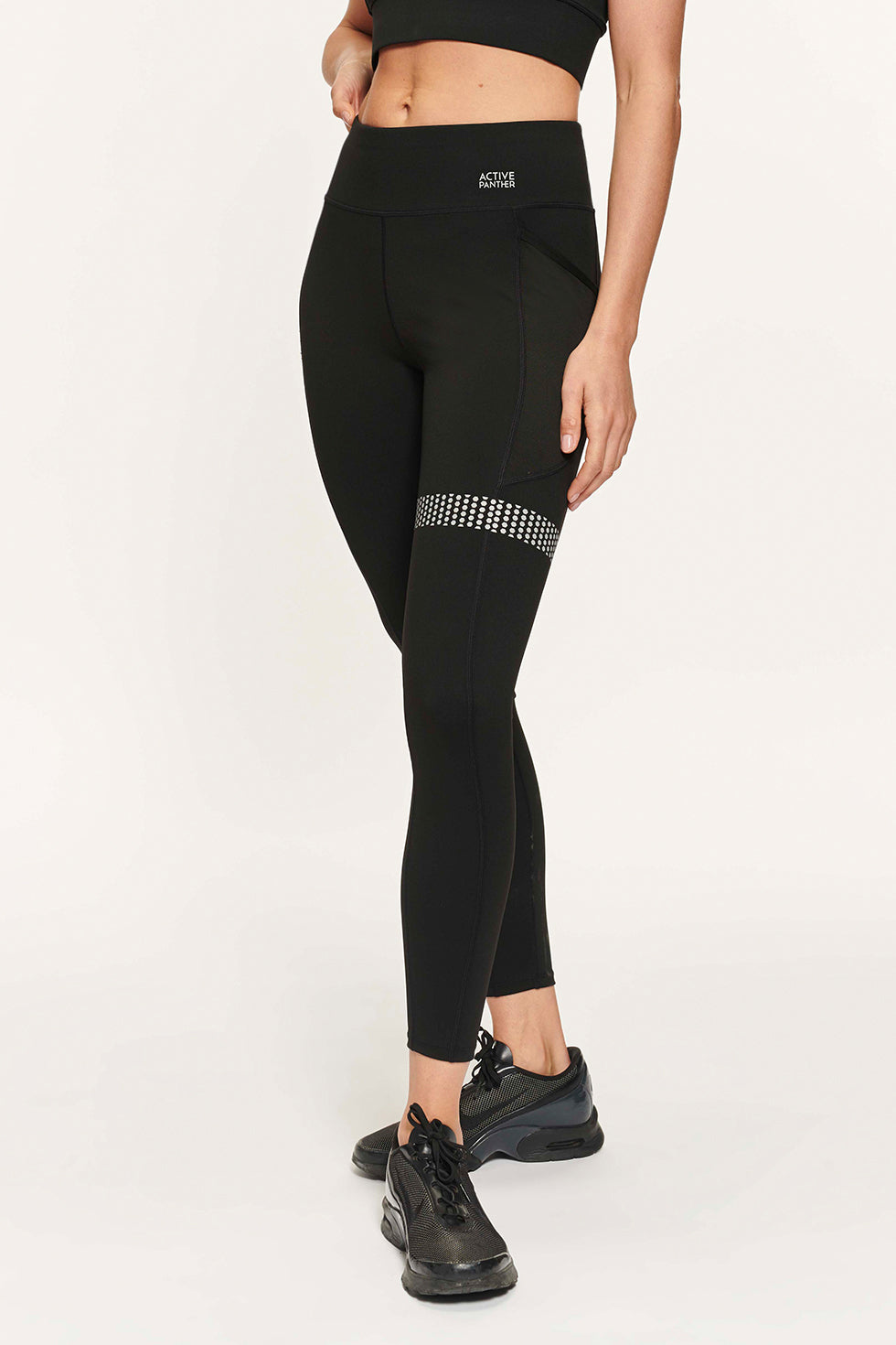 Cindy Solid pocket high Legging - Zwart