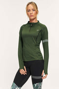 Active Panther - Army Groen - Julia Solid zip top