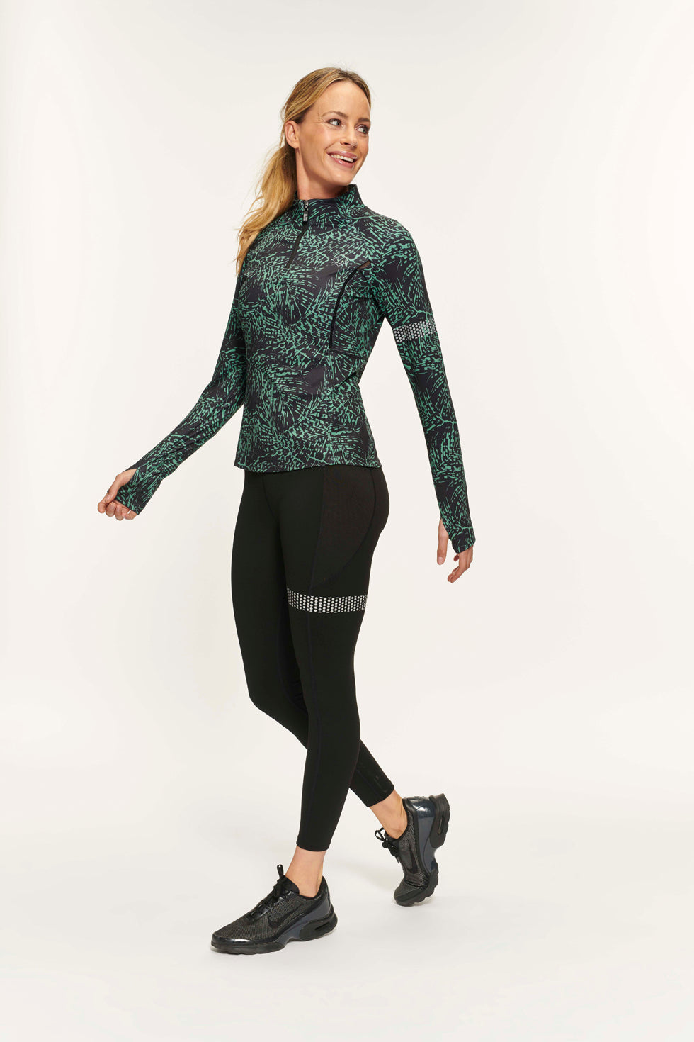 Active Panther - Army Groen/Zwart - Julia zip Leo top