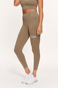 Active Panther – Taupe – Lola Solide Leggings mit hoher Taille