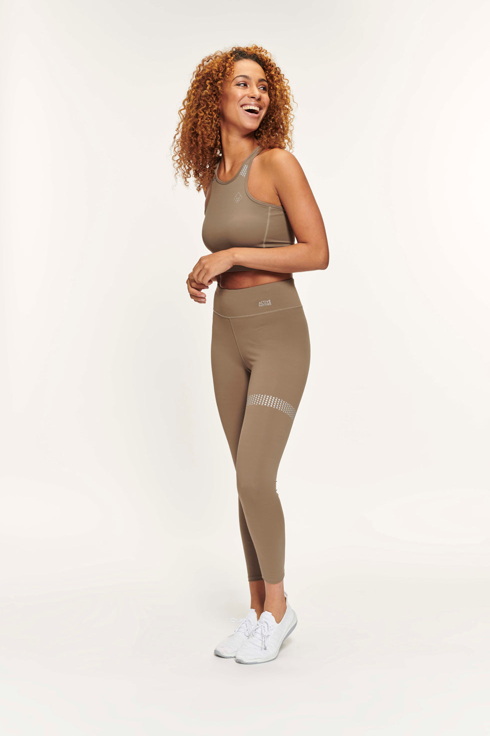 Active Panther - Taupe - Lola Solid high waist Legging