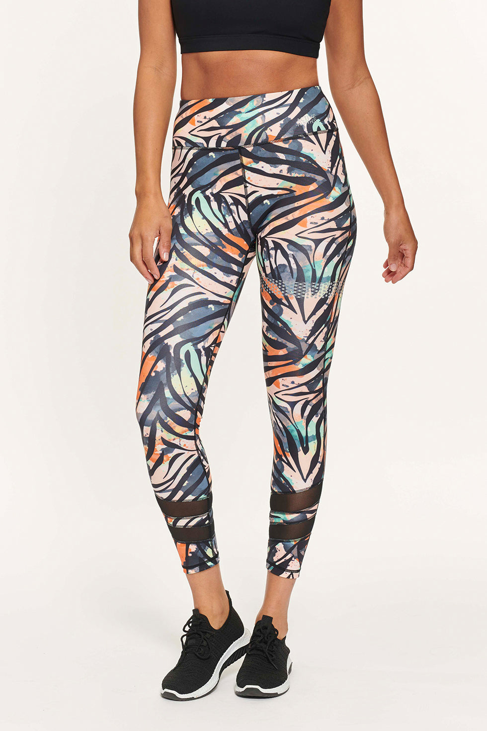 Mandy Zebra Mesh Legging - Multicolor