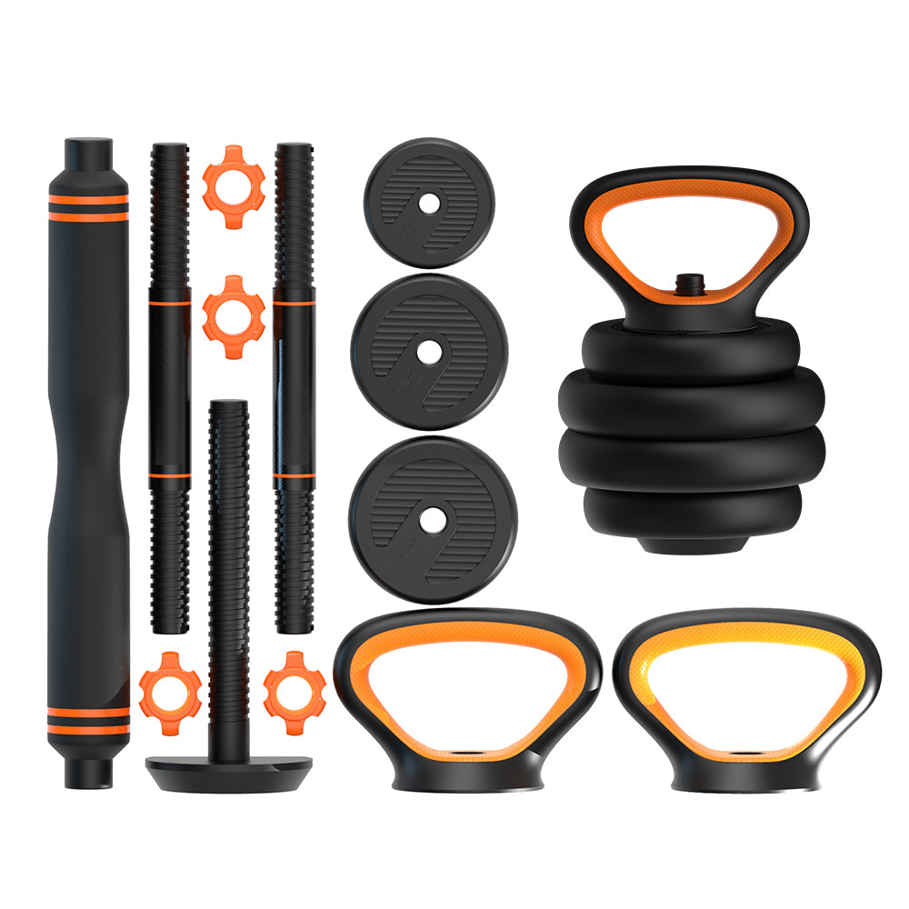 Active Panther Dumbbell set 40 kg - Zwart/Oranje Verstelbare Halter, Dumbbell & Kettlebell Stang 40 kg Totaal