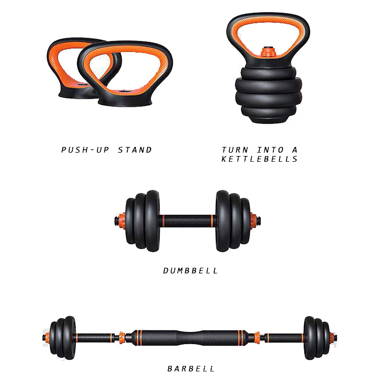 Active Panther Dumbbell set 40 kg - Zwart/Oranje Verstelbare Halter, Dumbbell & Kettlebell Stang 40 kg Totaal