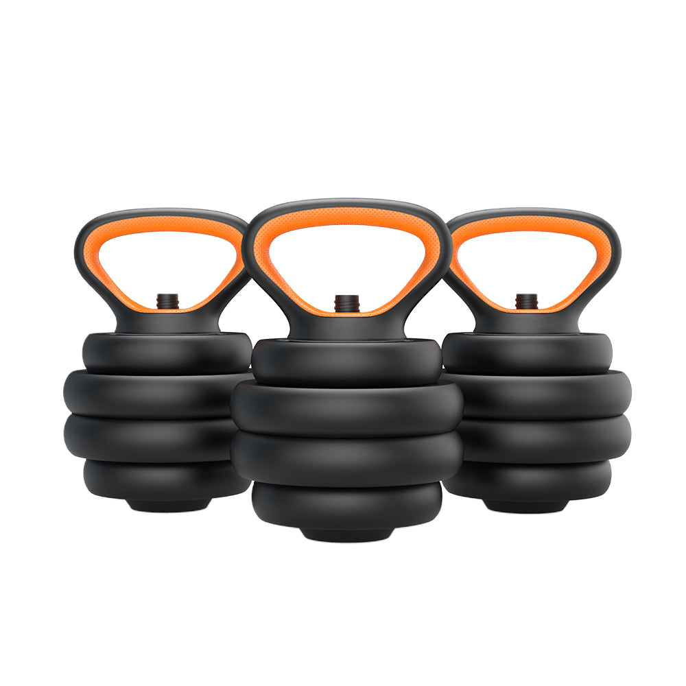 Dumbbell set 25 kg - Zwart/Oranje Verstelbare Halter, Dumbbell & Kettlebell Stang 25 kg Totaal