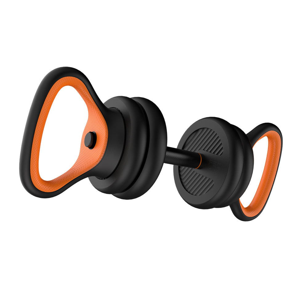 Feierdun Dumbbell Set 30 kg - Verstelbare Halter, Dumbbell & Kettlebell Stang -  Zwart/Oranje - 30 kg Totaal - Home Gym