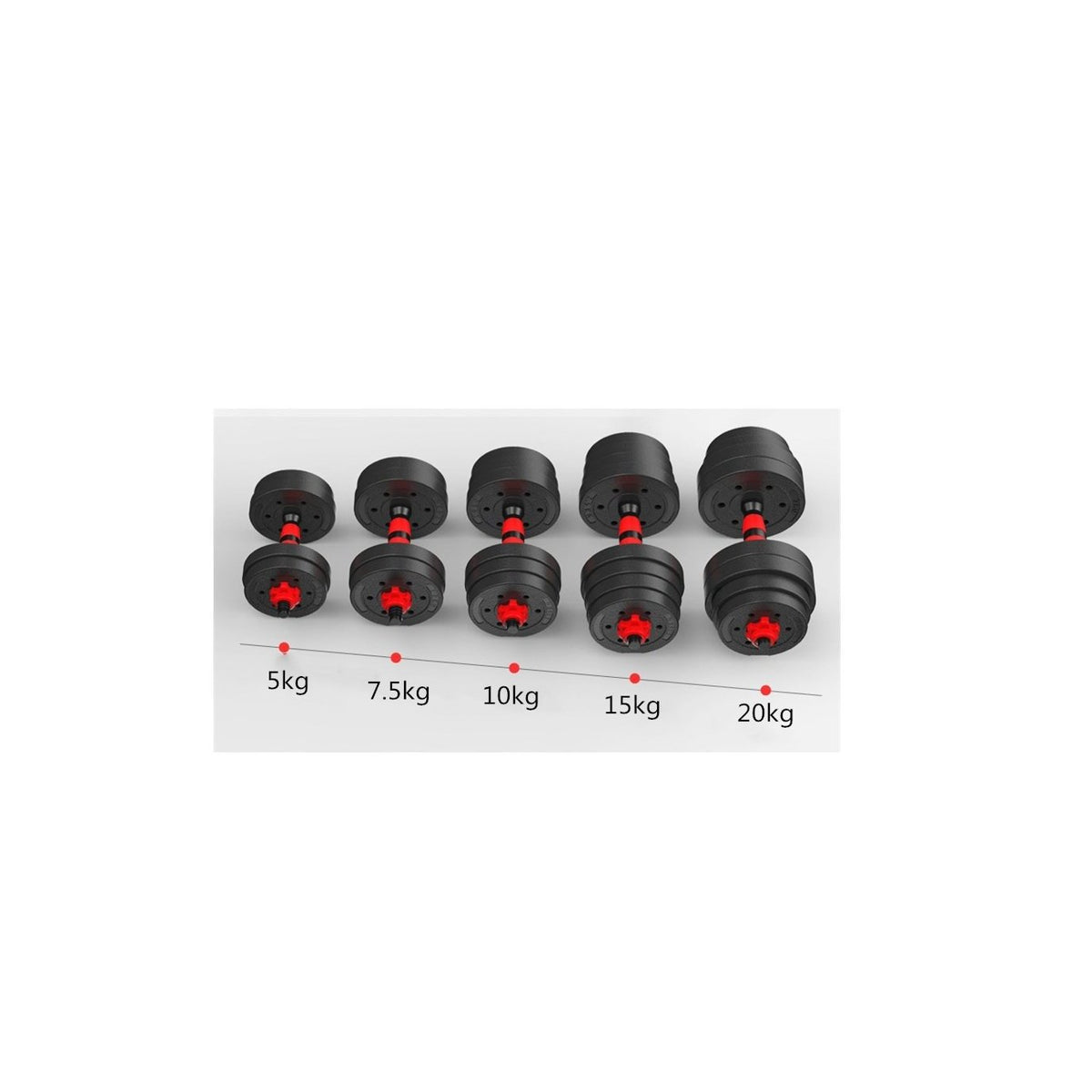 Active Panther Verstelbare Halter & Dumbbell set - Professionele Gewichten - Totaal 40 kg-Fitnessapparatuur & gewichten-Active Panther