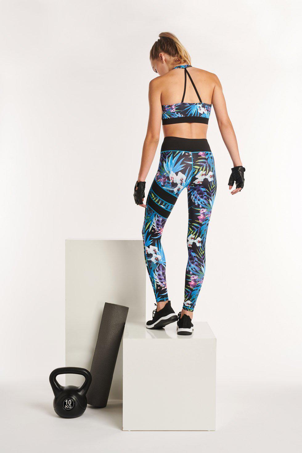 Denise Sport Legging - Black/Blue