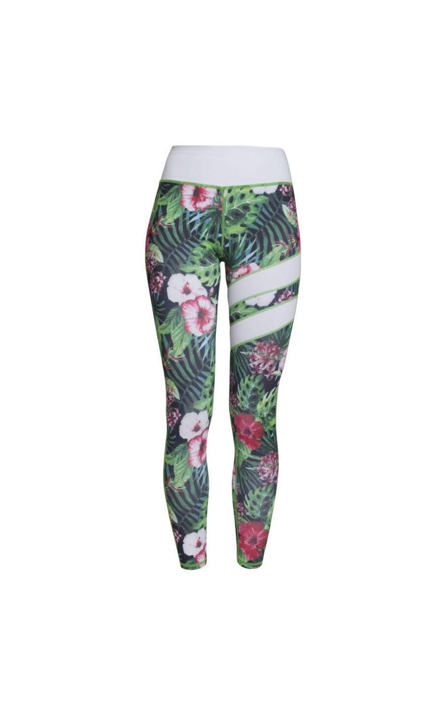 Active Panther - Wit & Groen - Fleur Sport Legging