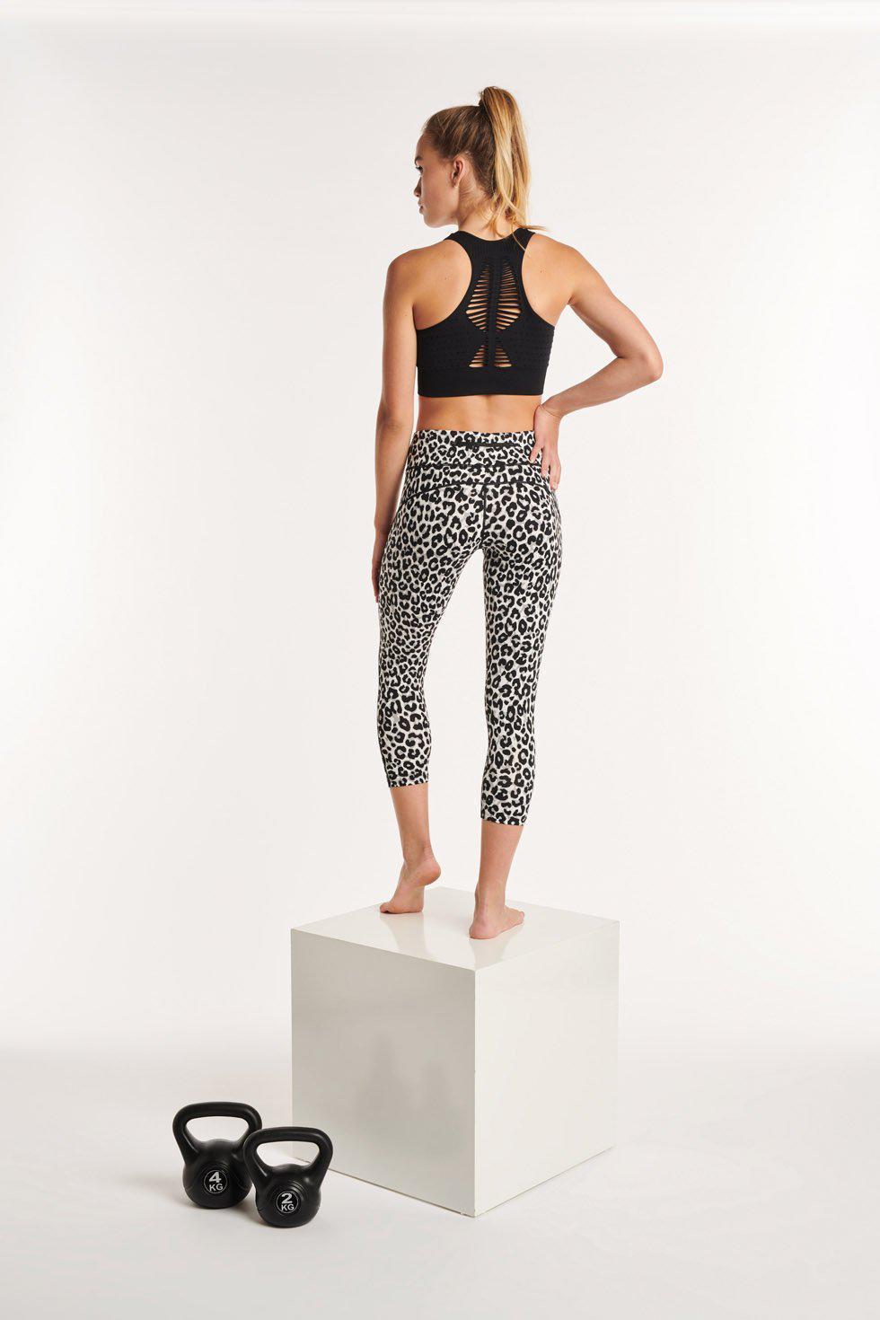 Active Panther - Schwarz &amp; Weiß - Franca Sport 3/4 Leggings