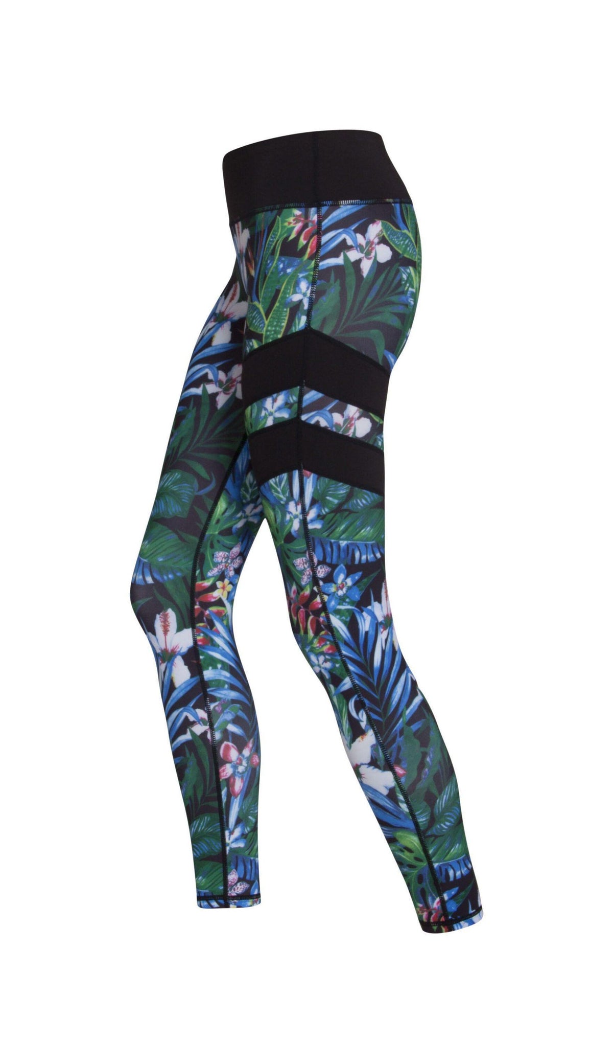 Active Panther - Zwart & Licht Blauw - Hannah Sport Legging