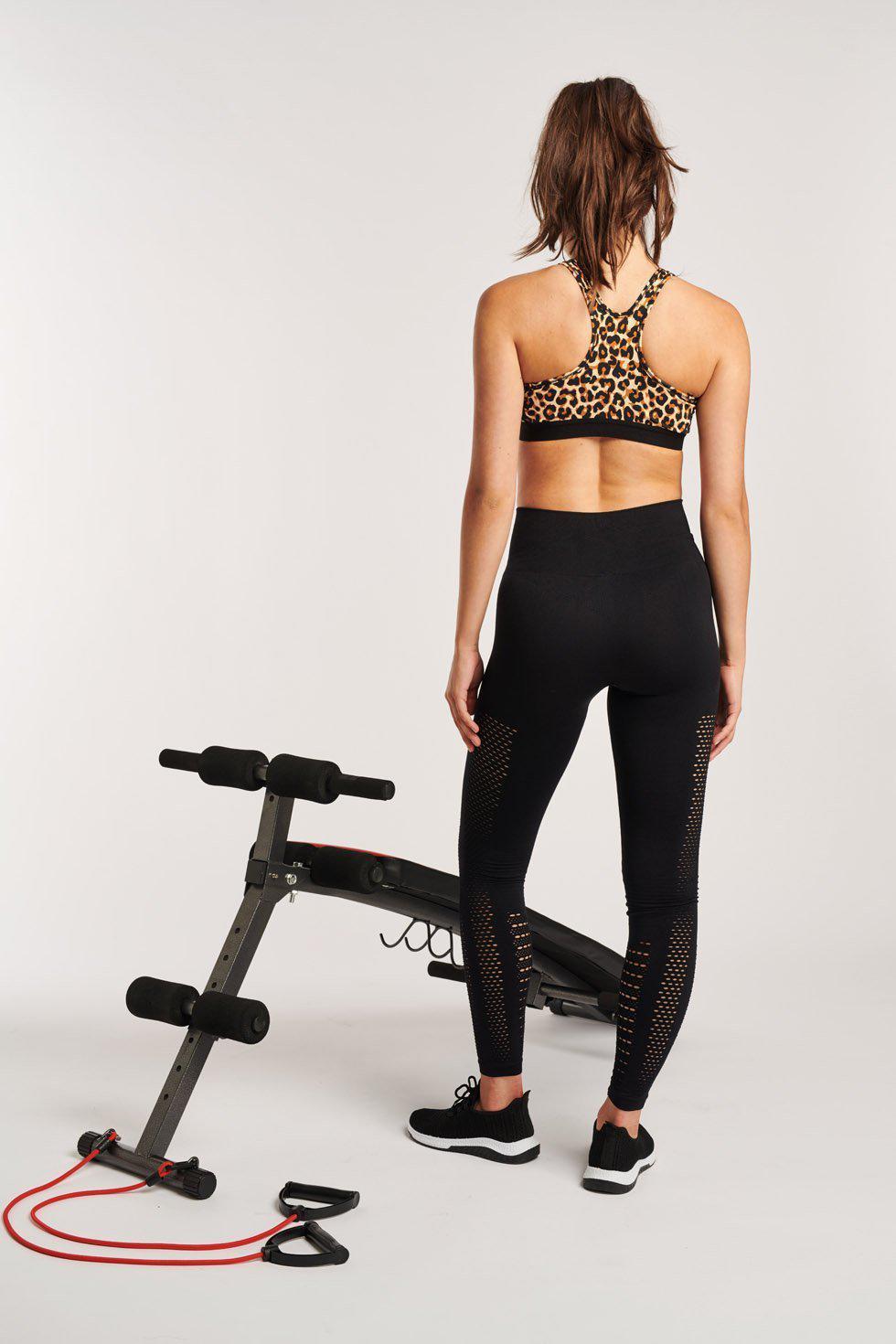 Active Panther – Schwarz &amp; Braun – Lara Sport-BH-Oberteil