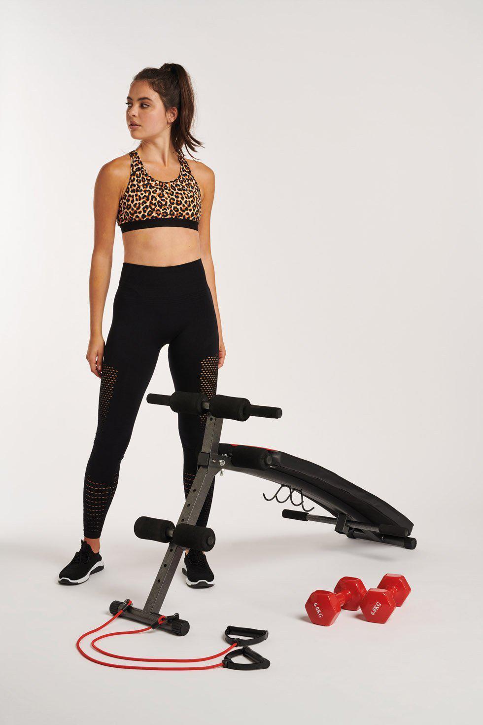 Lara Sport Bra Top - Zwart & Bruin
